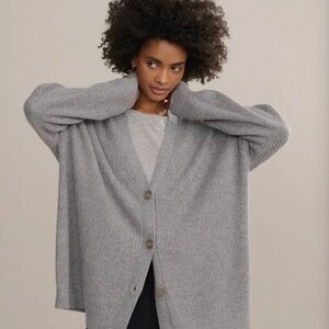 Jenni Kayme Cocoon Cashmere Cardigan Gray XS